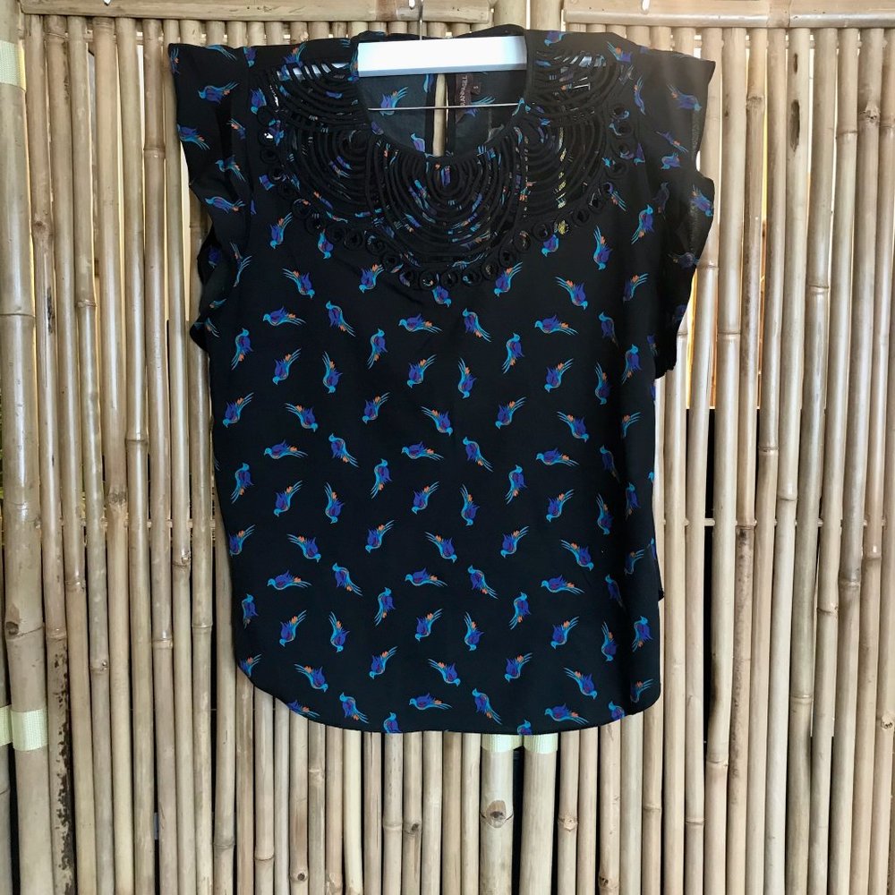 Anthropologie Fluttered Cutwork Blouse